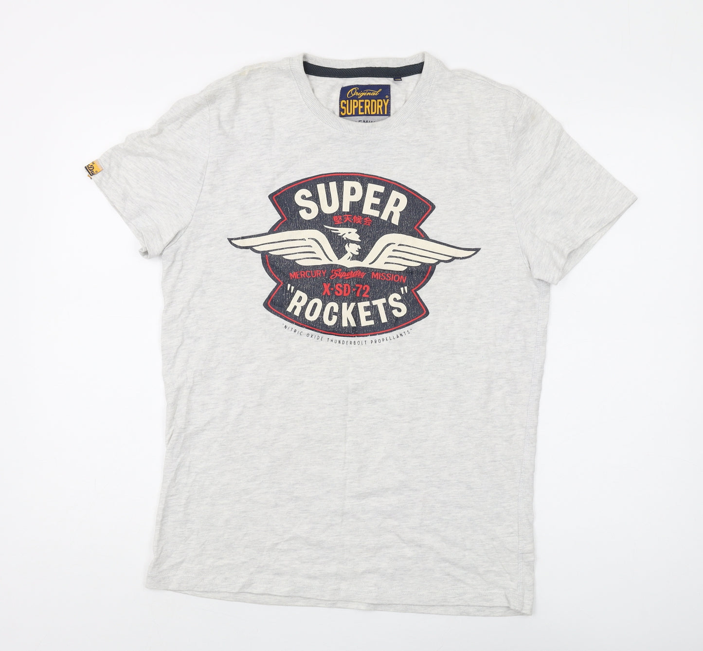 Superdry Men's Grey Graphic Print T-Shirt, Size L