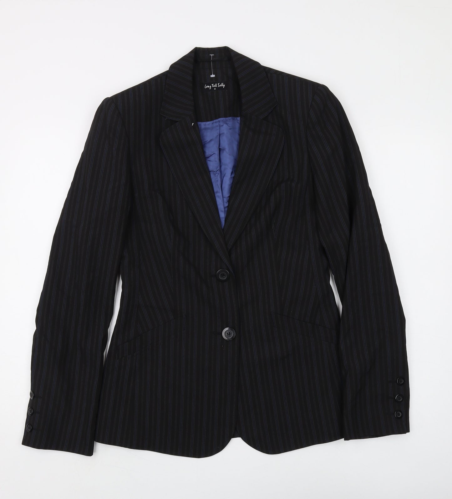 Long Tall Sally Women's Black Pinstripe Suit Jacket Size 10