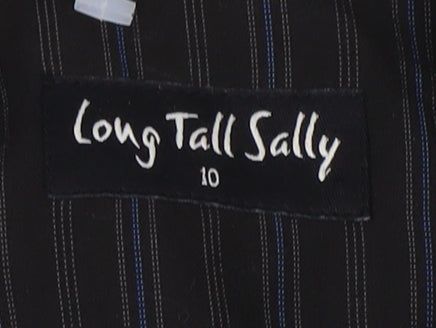 Long Tall Sally Women's Black Pinstripe Suit Jacket Size 10