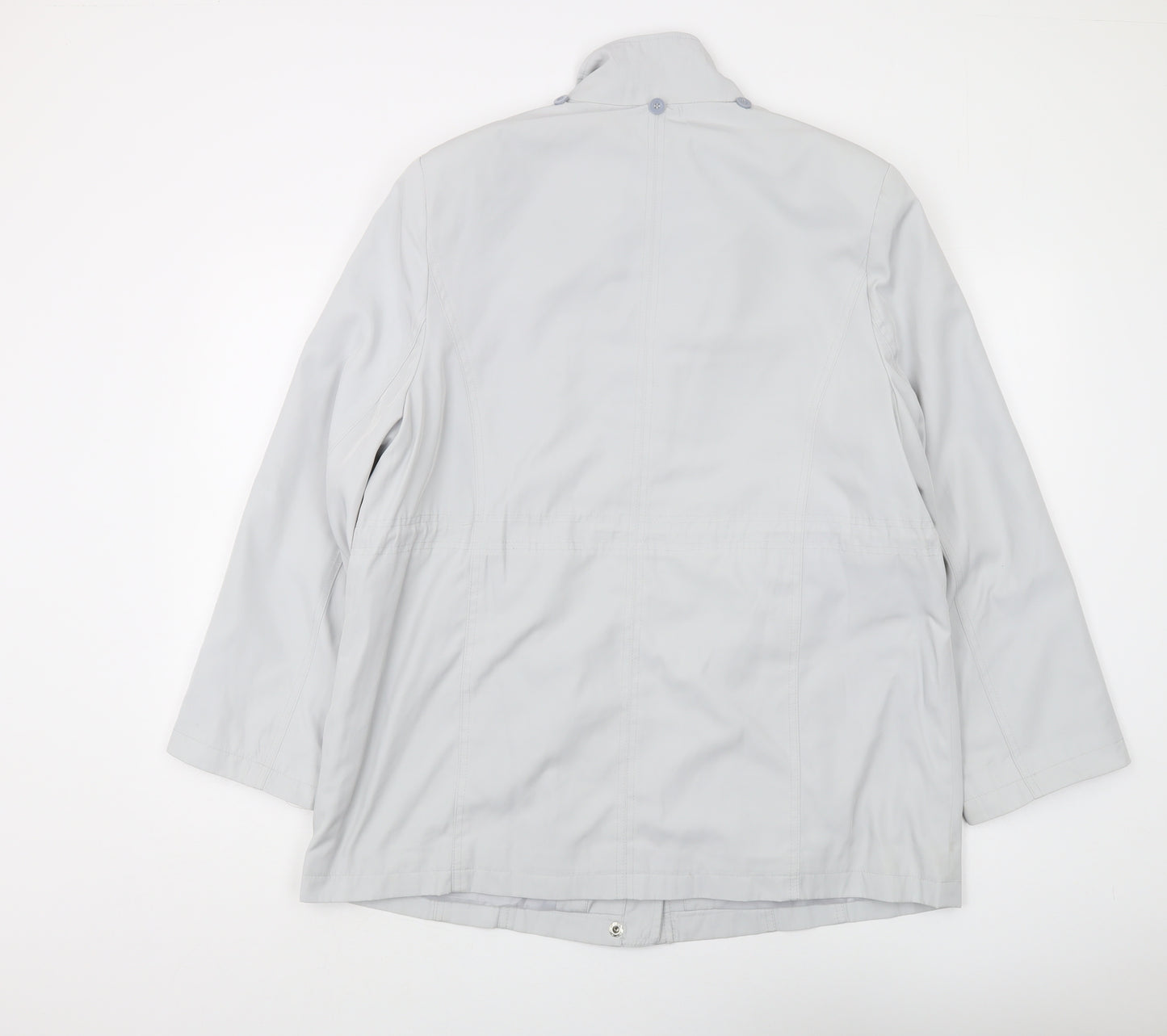 Isle Women White Basic Jacket Size 16 Lined