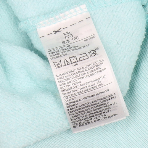 GAP Girls Blue Hoodie Pullover - Size 13 Years
