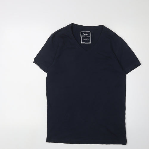 Next Men's Blue V-Neck T-Shirt, Size S, Slim Fit