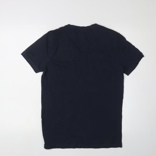 Next Men's Blue V-Neck T-Shirt, Size S, Slim Fit