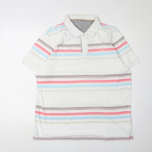 Marks and Spencer Men's XL Multicoloured Striped Polo