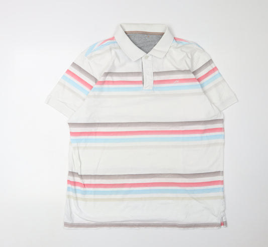 Marks and Spencer Men's XL Multicoloured Striped Polo