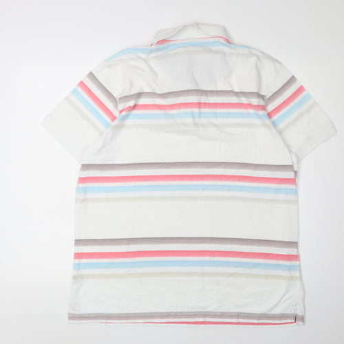 Marks and Spencer Men's XL Multicoloured Striped Polo