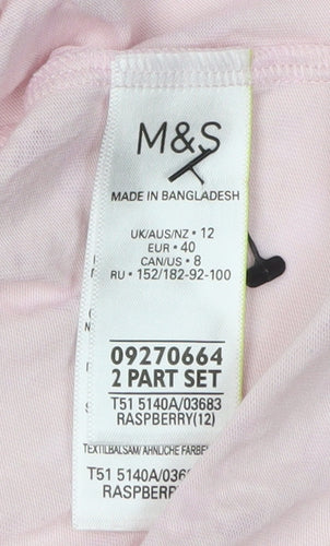 Marks and Spencer Women's Pink T-Shirt Size 12