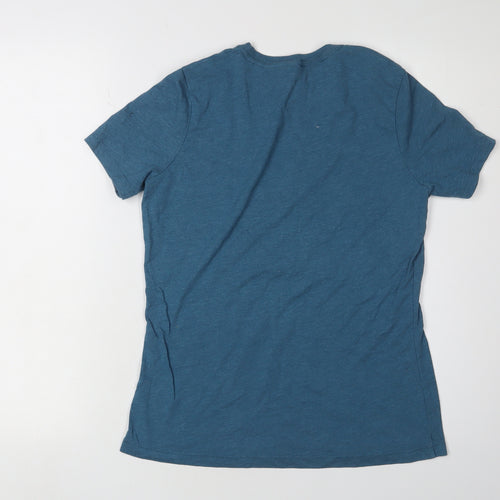 Bella + Canvas Women's Blue Logo T-Shirt - Size S