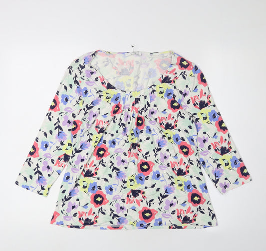 Marks and Spencer Women's Multicoloured Floral Blouse, UK 10