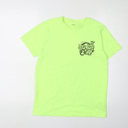 Next Boys Green Graphic Print T-Shirt, 12 Years, Pullover Style