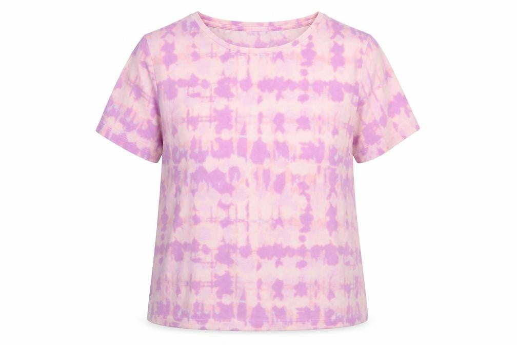 Marks and Spencer Women's Pink Tie-Dye T-Shirt - Size 8