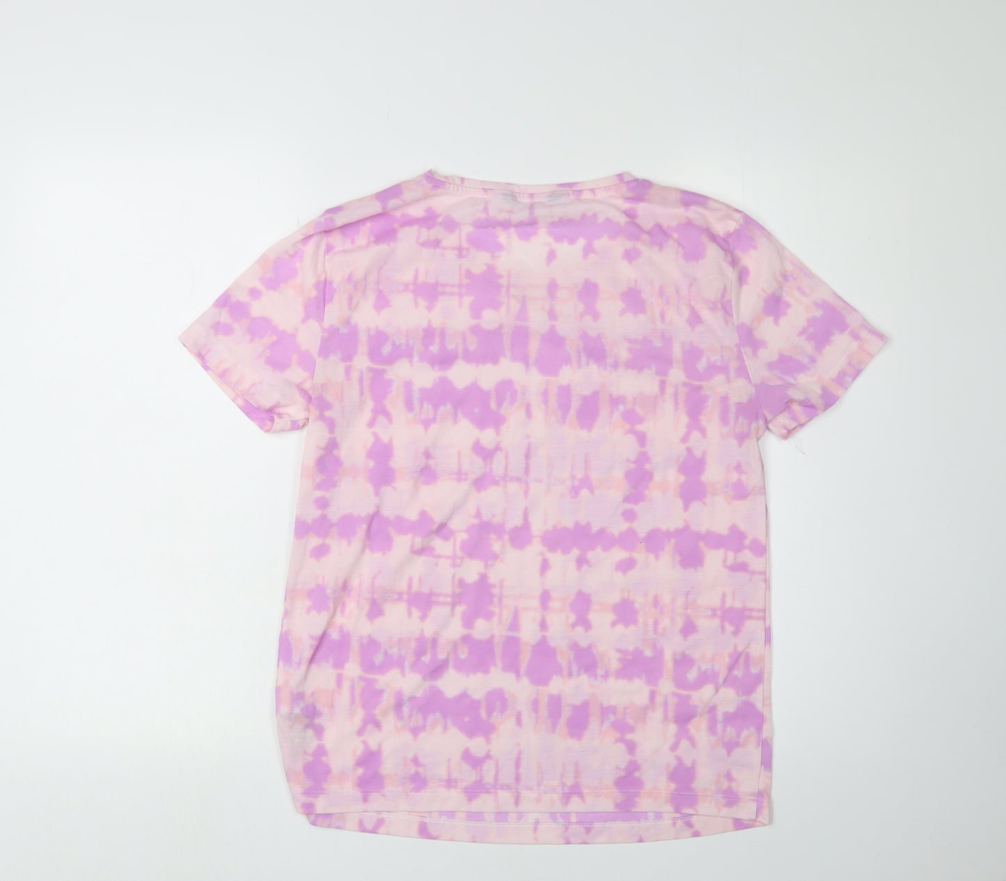 Marks and Spencer Women's Pink Tie-Dye T-Shirt - Size 8