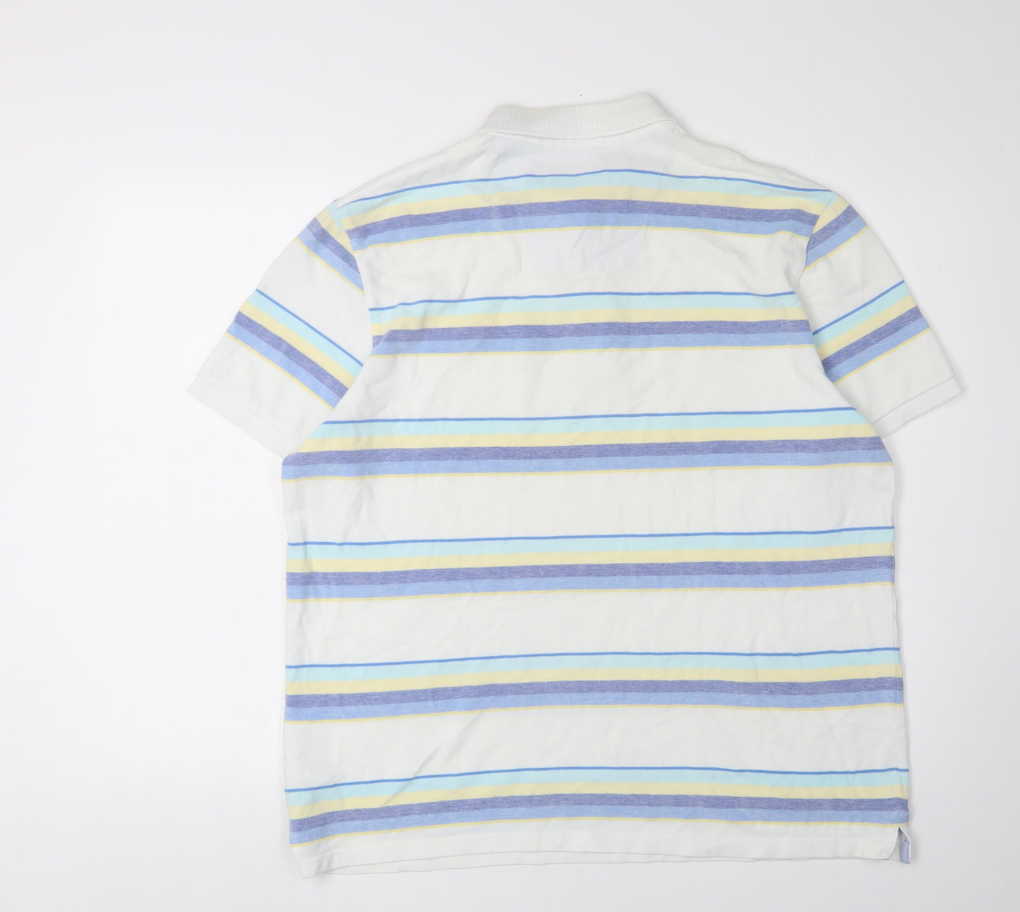 BHS Men's Multicoloured Striped Polo L