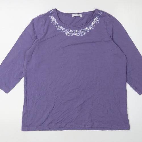 Marks and Spencer Purple Women's Sequin Top