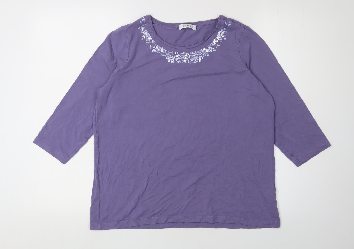 Marks and Spencer Purple Women's Sequin Top