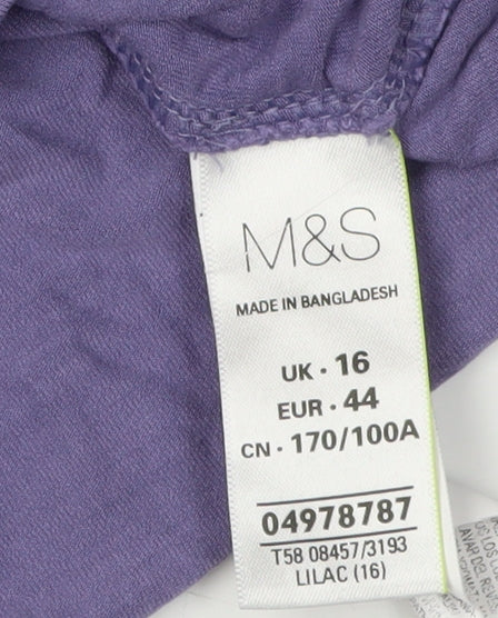 Marks and Spencer Purple Women's Sequin Top