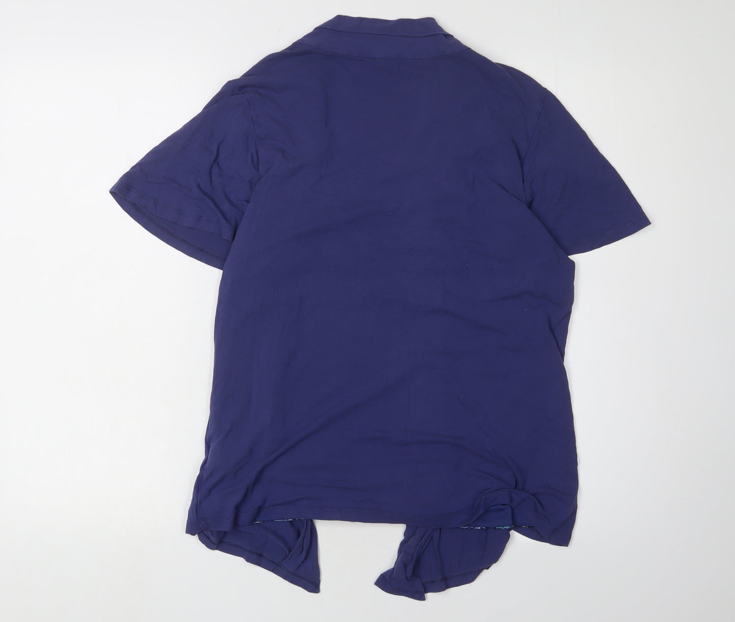 Marks and Spencer Women's Blue Floral T-Shirt Size 14