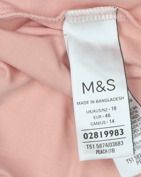 Marks and Spencer Women's Pink T-Shirt Size 18