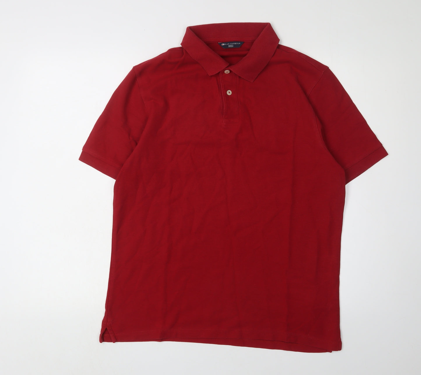 Marks and Spencer Men's Red Medium Polo Shirt