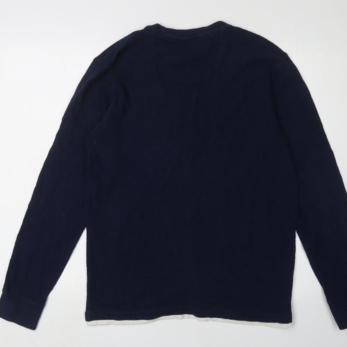 Next Men's Blue Pullover Sweatshirt M - Cotton, Comfy, Knit