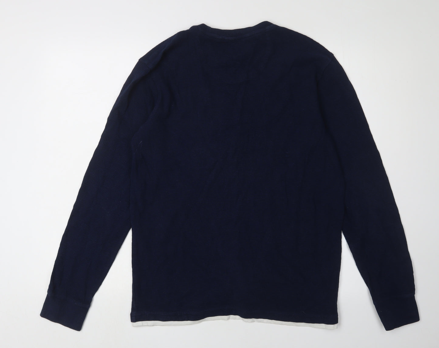 Next Men's Blue Pullover Sweatshirt M - Cotton, Comfy, Knit