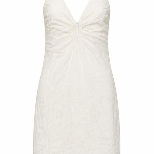 H&M Women's Ivory Slip Dress, Size S, Strappy, V-Neck