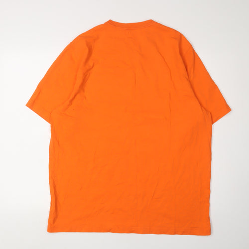 L.L. Bean Men's Orange Graphic Print T-Shirt L