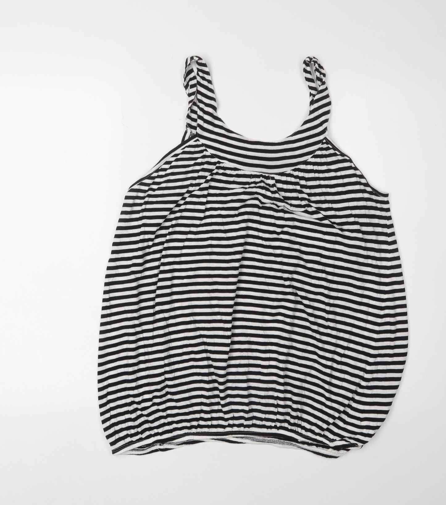 New Look Women's Black Striped Tank Top UK 16