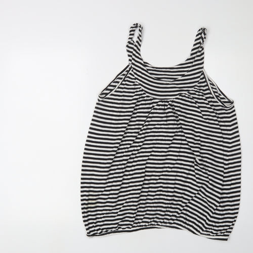 New Look Women's Black Striped Tank Top UK 16