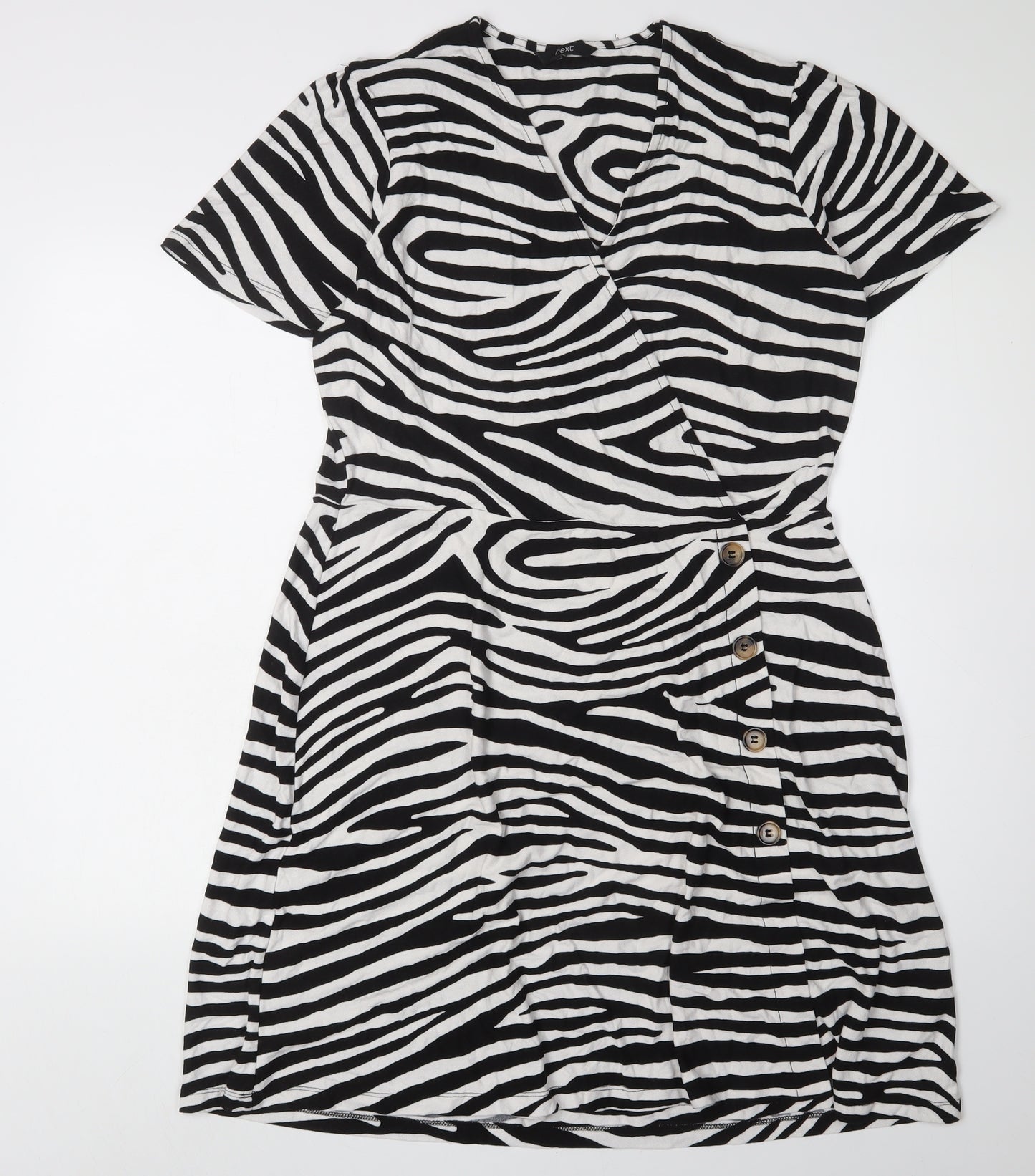 Next Women's Zebra Print Wrap Dress Size 16