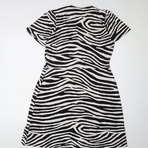 Next Women's Zebra Print Wrap Dress Size 16