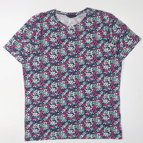 Marks & Spencer Women's Multicoloured Floral T-Shirt Size 16