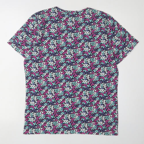 Marks & Spencer Women's Multicoloured Floral T-Shirt Size 16