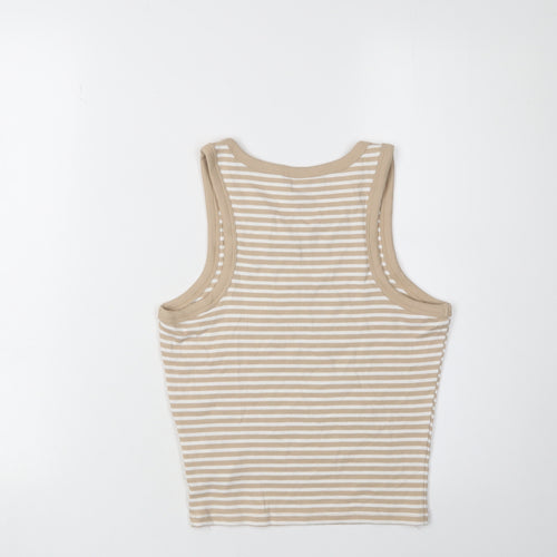 New Look Girls Beige Stripe Tank Top Age 14-15
