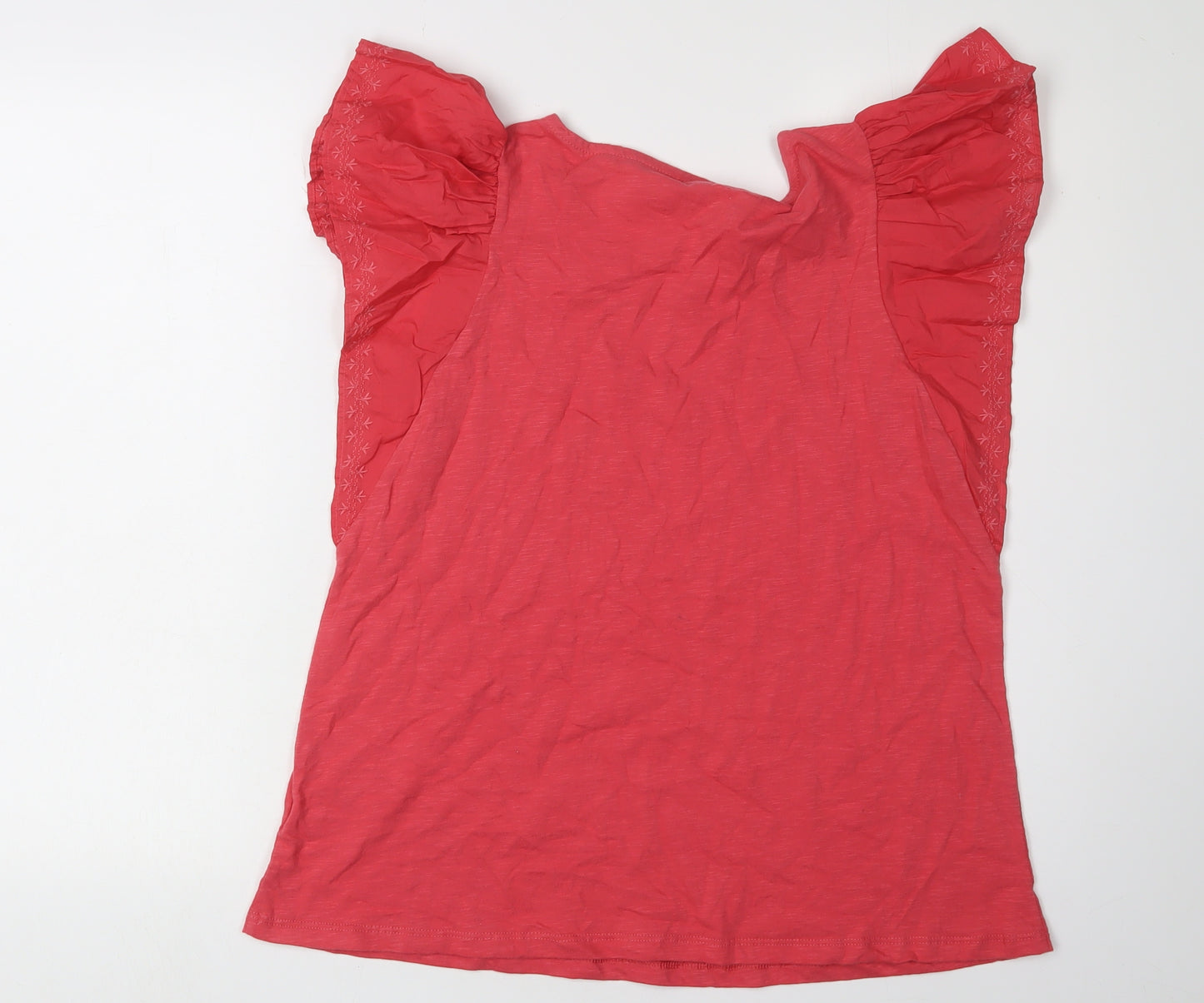 Marks and Spencer Red Flutter Sleeve Women's T-Shirt Size 10