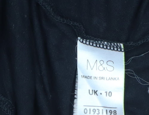 Marks and Spencer Women's Black Tank Top Size 10