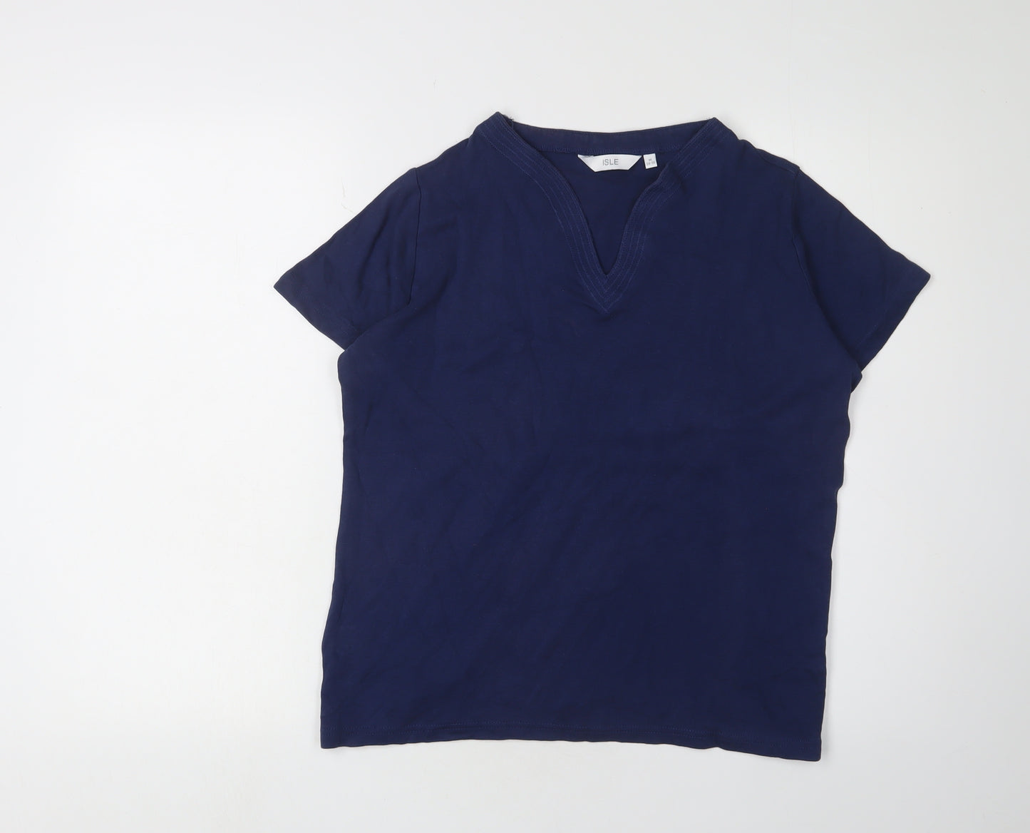 Isle Women's Blue T-Shirt, Medium, Basic Style