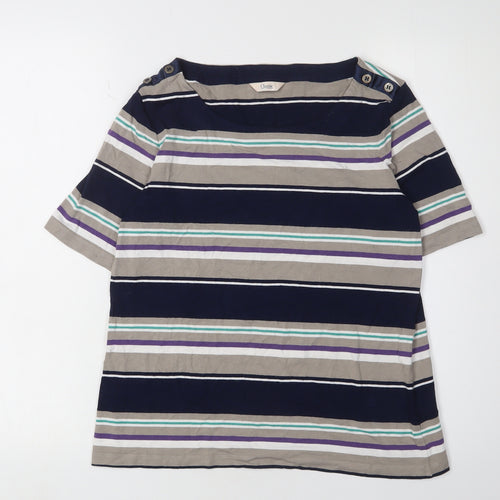 Marks and Spencer Women's Multicoloured Striped Top Size 12