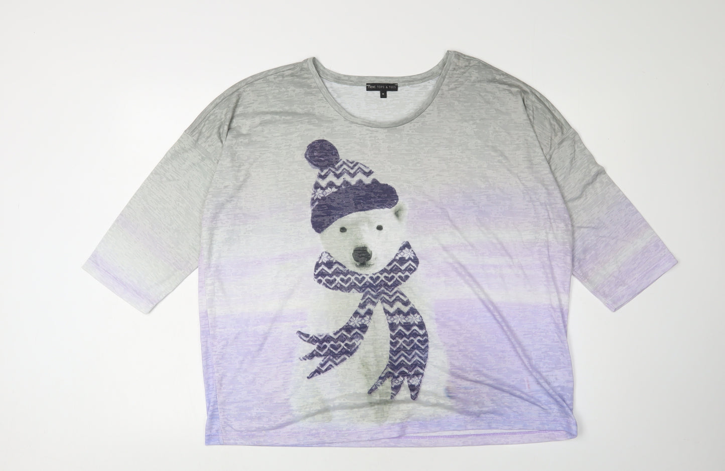 Next Women's Multicoloured Winter Animal T-Shirt, Size 16