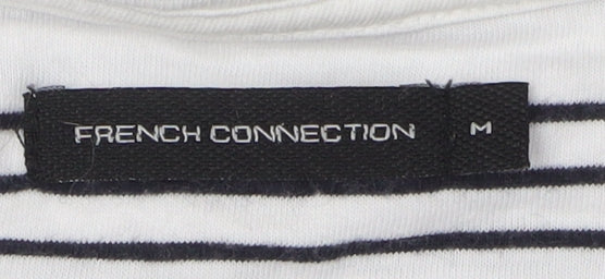 French Connection Men's M White Striped T-Shirt