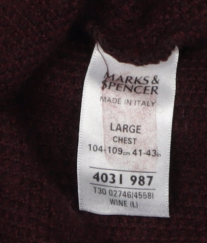 Marks and Spencer Men's L Brown Pullover Jumper