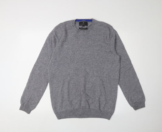 Marks and Spencer Men's Grey Wool Cashmere Pullover - M