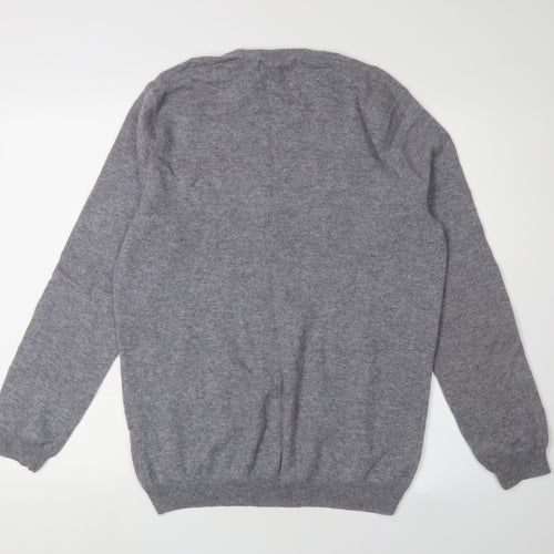 Marks and Spencer Men's Grey Wool Cashmere Pullover - M