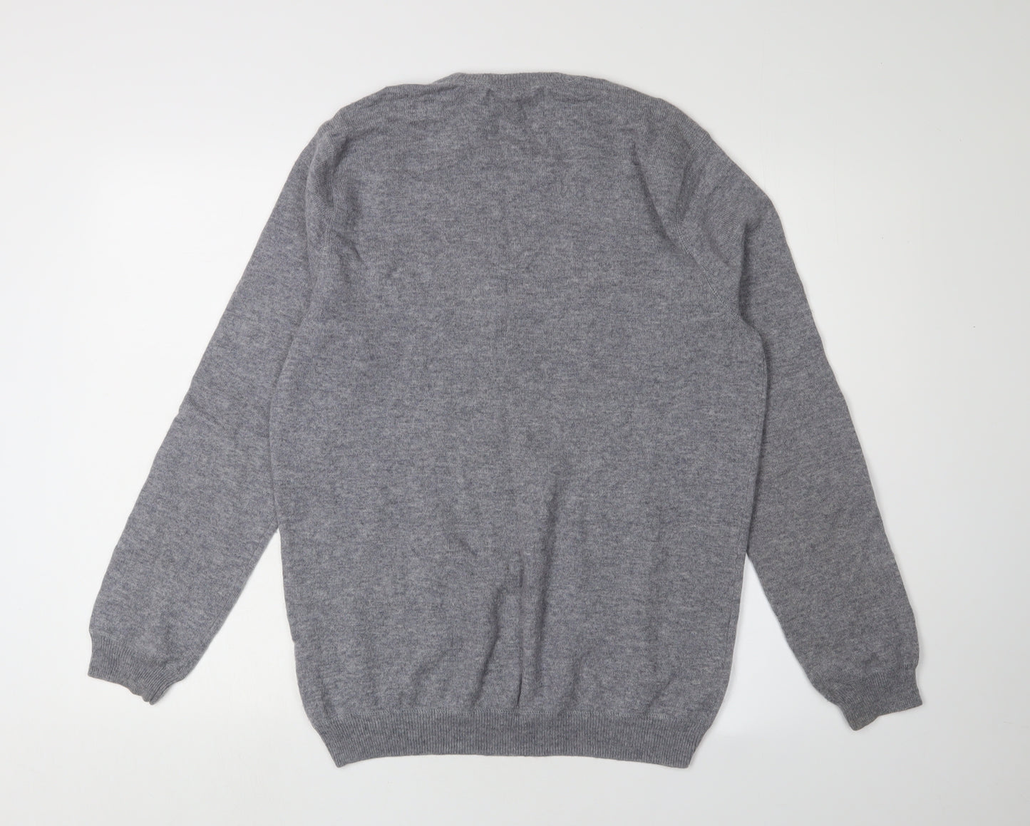 Marks and Spencer Men's Grey Wool Cashmere Pullover - M