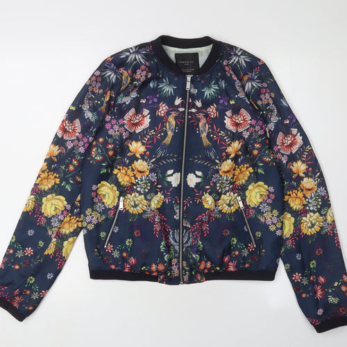 Zara Womens Multicoloured Bomber Jacket, M