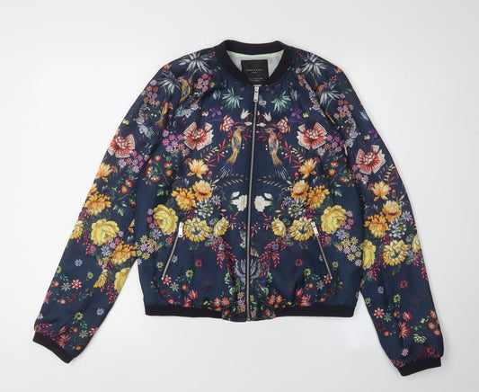 Zara Womens Multicoloured Bomber Jacket, M