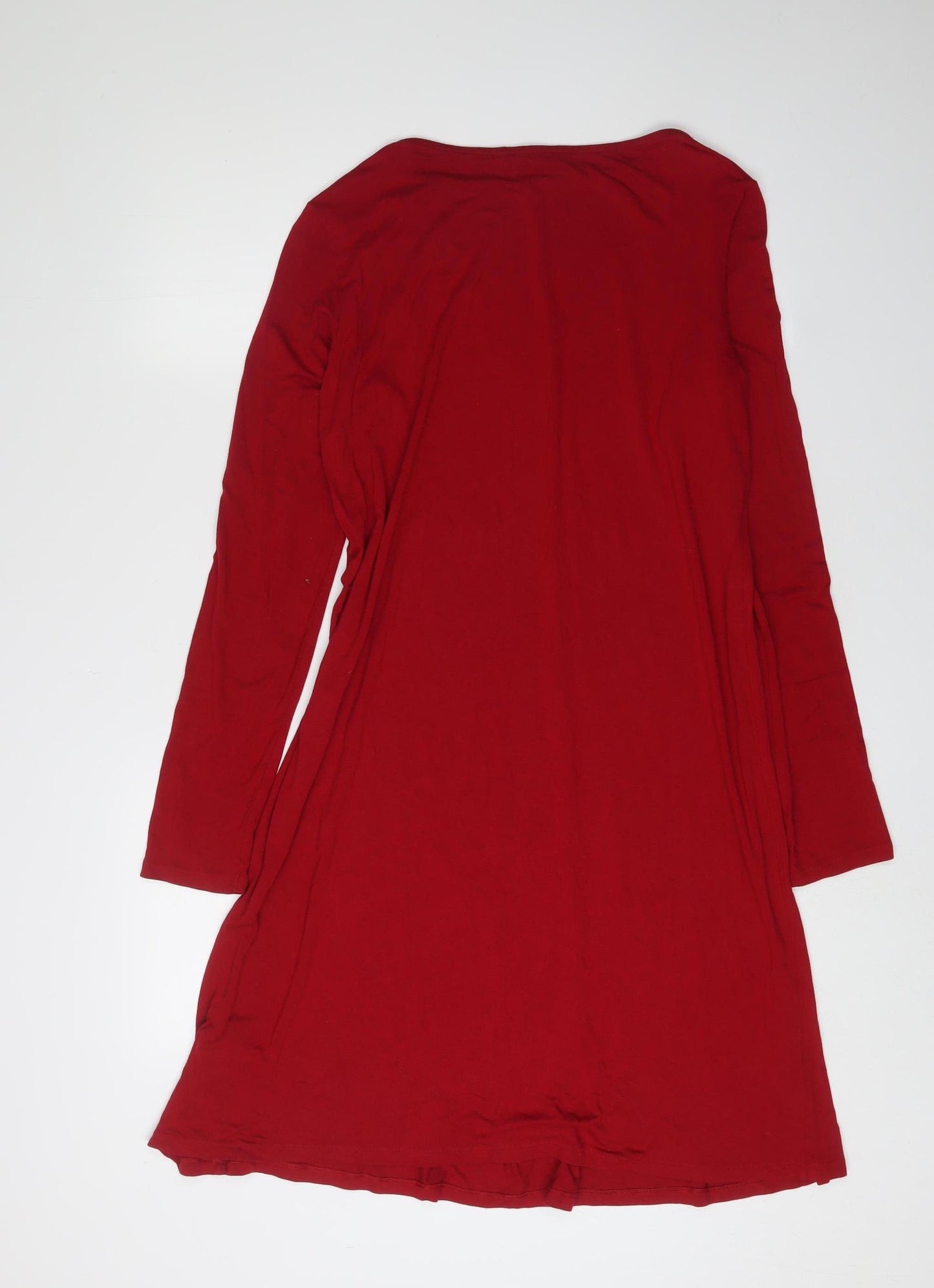 Marks and Spencer Women's Red Long Sleeve Dress Size 14