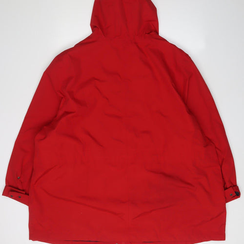 Yours Red Women's Plus Size Rain Jacket Hooded