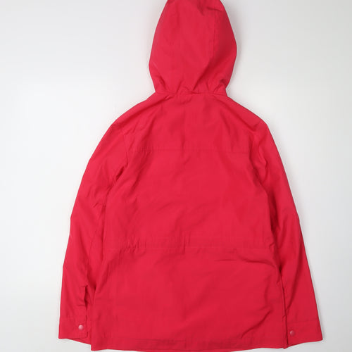 Marks and Spencer Women's Red Hooded Rain Coat Size 6