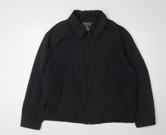 Eddie Bauer Men's Black Windbreaker Jacket L